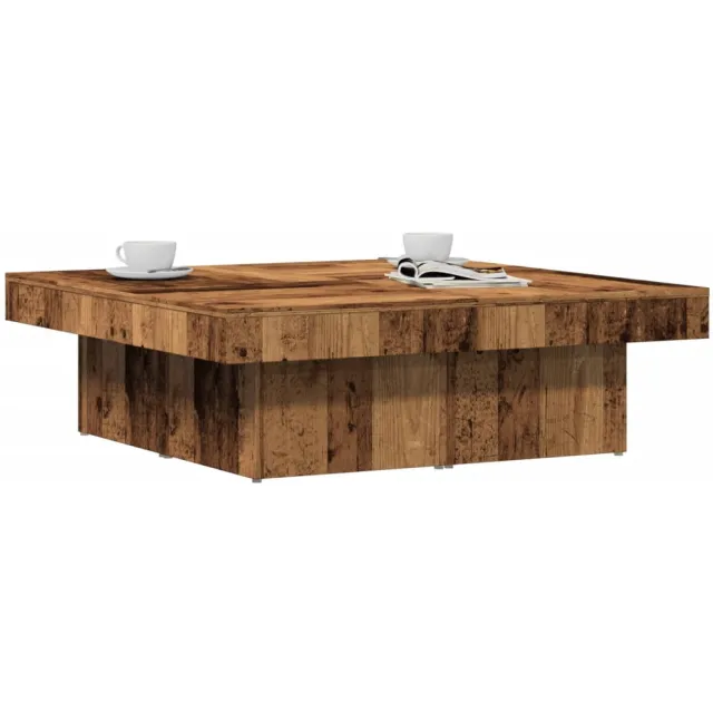 vidaXL Salontafel 90x90x28 cm bewerkt hout oud houtkleurig Bruin