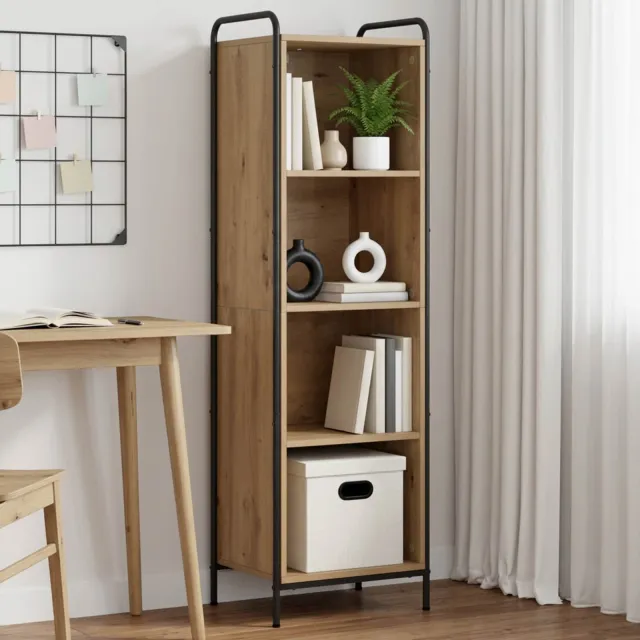 vidaXL Boekenkast 55,5 x 33 x 174 cm Bewerkt hout Artisanaal eiken Bruin