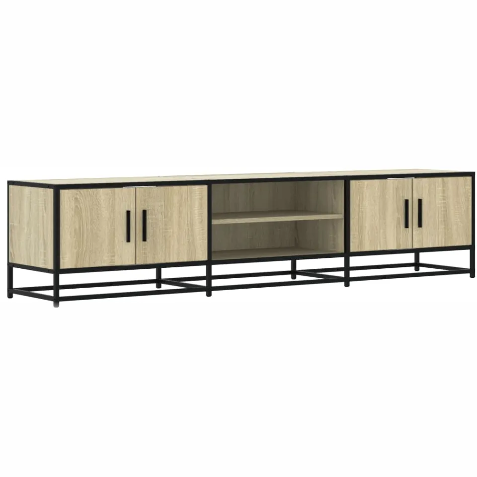 vidaXL Tv-meubel 180x35x41 cm bewerkt hout sonoma eikenkleurig, foto 3