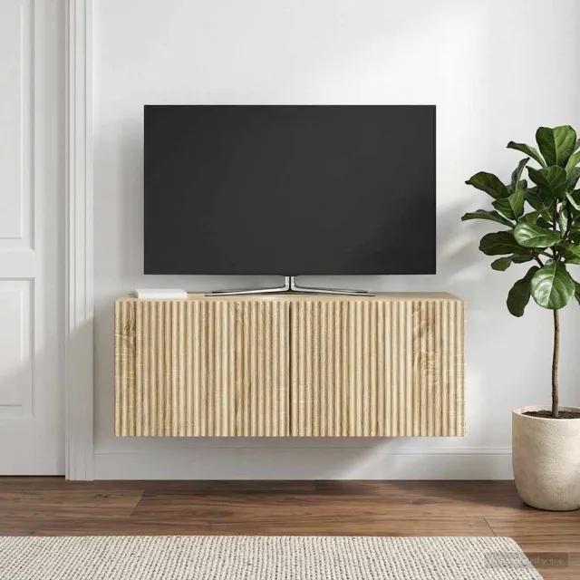vidaXL Wandbeugel TV-kast 78,5 x 31 x 30 cm Sonoma Eiken Bewerkt hout, foto 2
