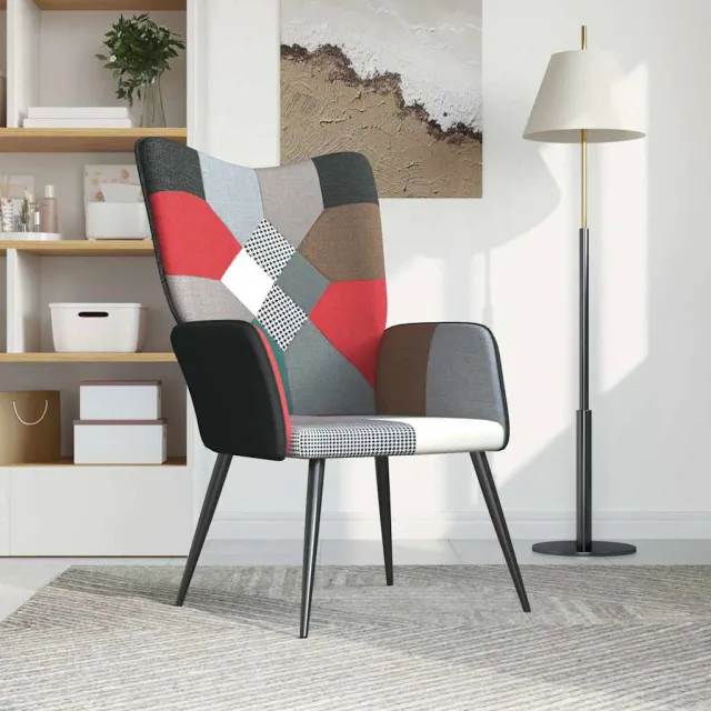 vidaXL Relaxstoel patchwork stof meerkleurig