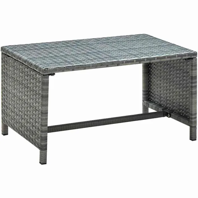 vidaXL Salontafel 70x40x38 cm poly rattan antraciet, foto 2