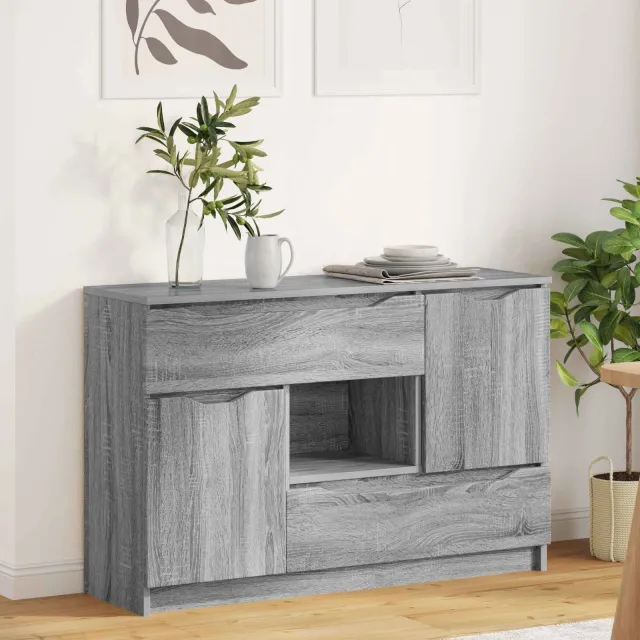 vidaXL Dressoir Grijs Sonoma 100 x 30 x 65,6 Bewerkt hout