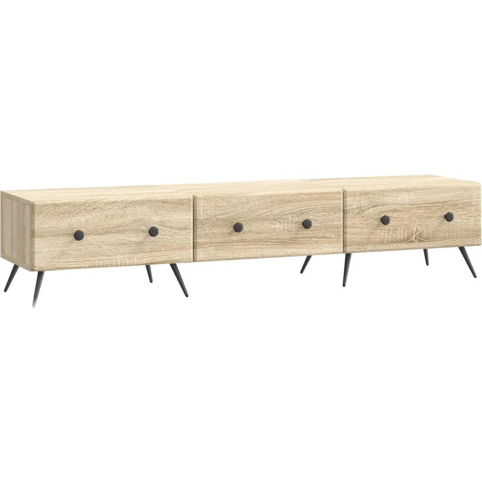 vidaXL TV-kast met lade Sonoma Eiken 147 x 34,5 x 30 cm Bewerkt hout, foto 3
