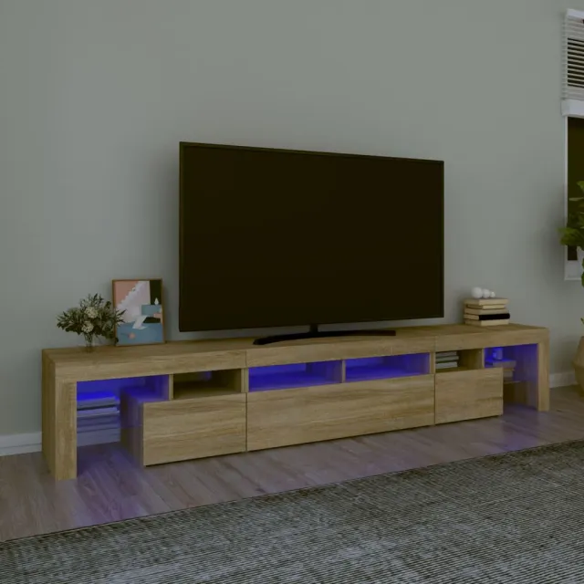 vidaXL Tv-meubel met LED-verlichting 230x36,5x40cm sonoma eikenkleurig, foto 2