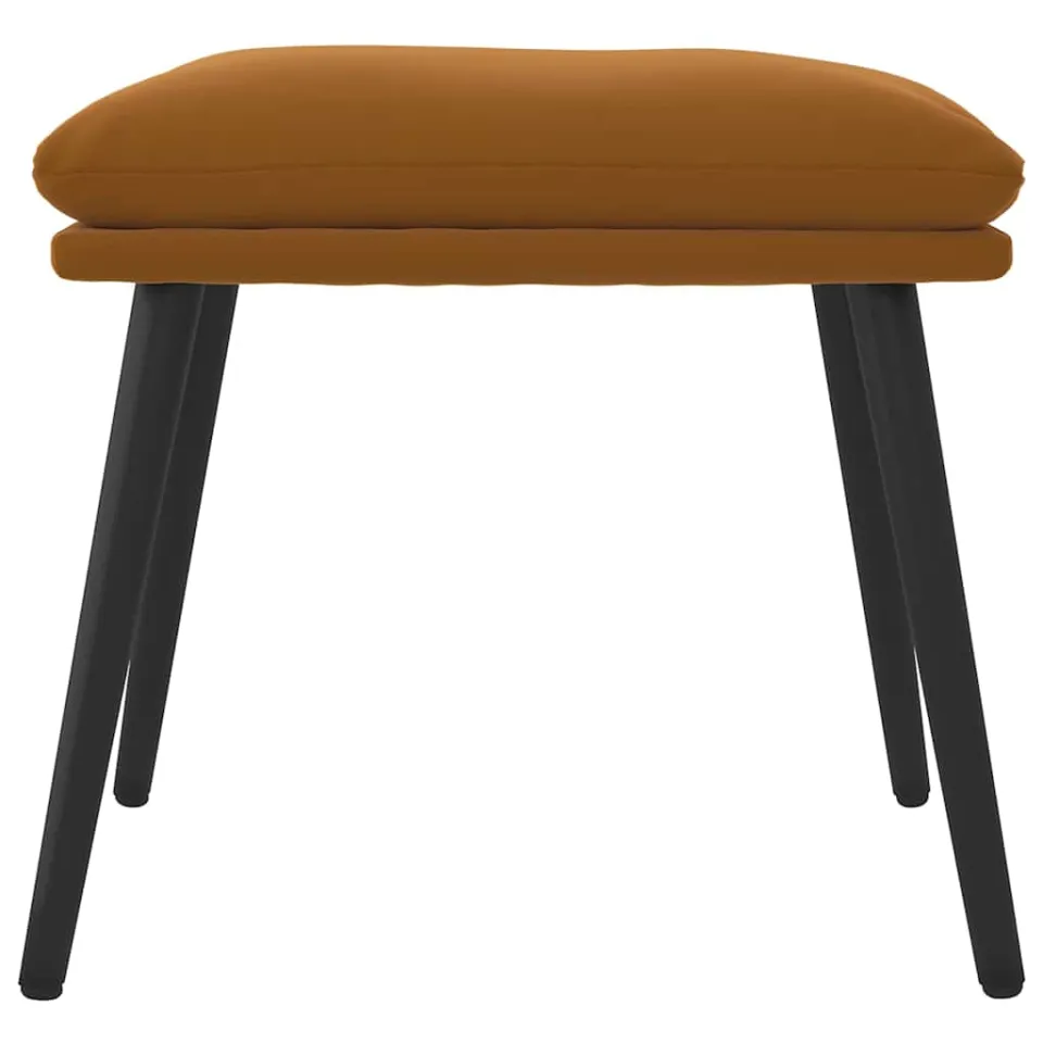 vidaXL Voetenbank 45x29,5x35 cm fluweel bruin
