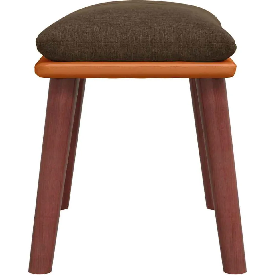vidaXL Voetenbank 45x29,5x35 cm stof en kunstleer bruin, foto 4