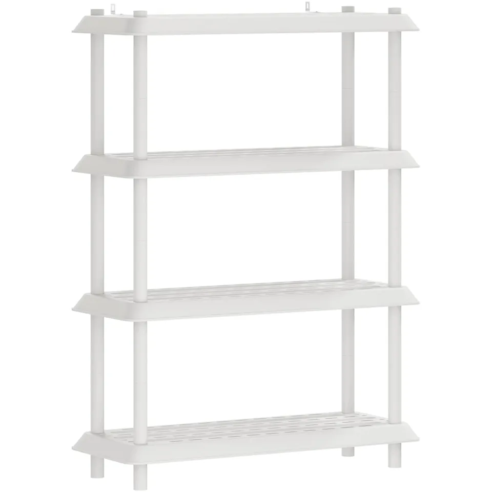 vidaXL Plankenunit 4-laags 100 x 40 x 136,5 cm PP Wit