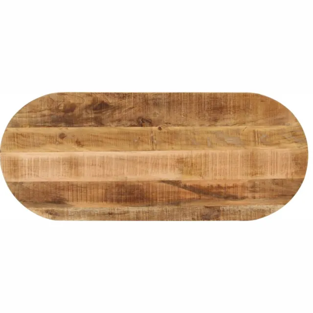 vidaXL Tafelblad ovaal 100x40x3,8 cm massief ruw mangohout Bruin