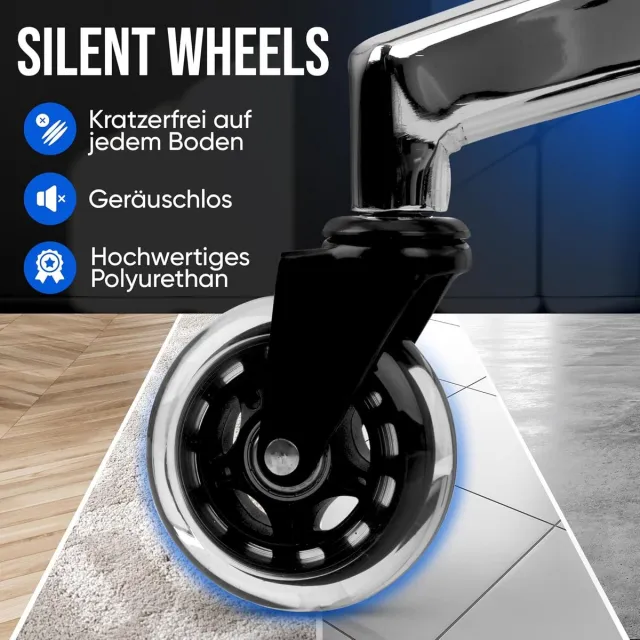 House&Garde Ergonomische Bureaustoel – House&Garden Elite Comfort Pro Gaming & Kantoorstoel 150 kg Belastbaar, 4D Armleuningen, 2D Lendensteun, 3 Standen Verstelbaar, Ademend Mesh, Krasvrije Wielen, Thuiskantoor Stoel Zwart