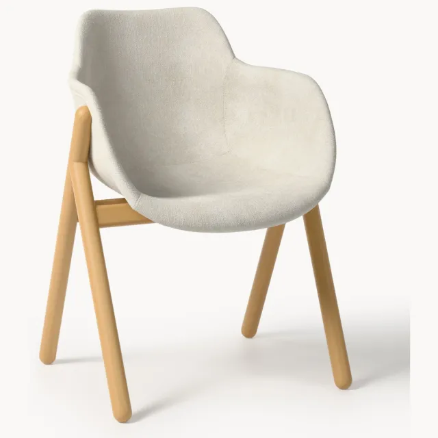 Westwing Collection Gestoffeerde armstoel Carmi beige