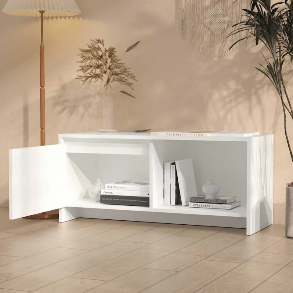 vidaXL Tv-meubel 90x35x40 cm bewerkt hout wit, foto 3