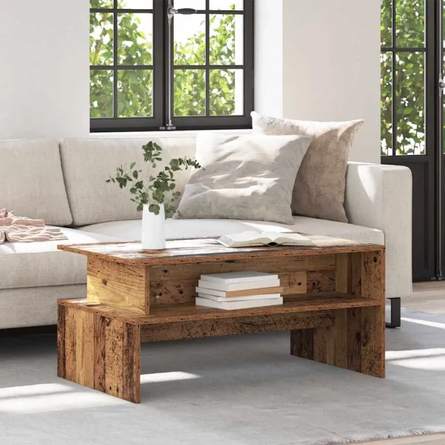 vidaXL Salontafel Oudhout 90 x 55 x 42,5 cm Bewerkt hout bruin, foto 2