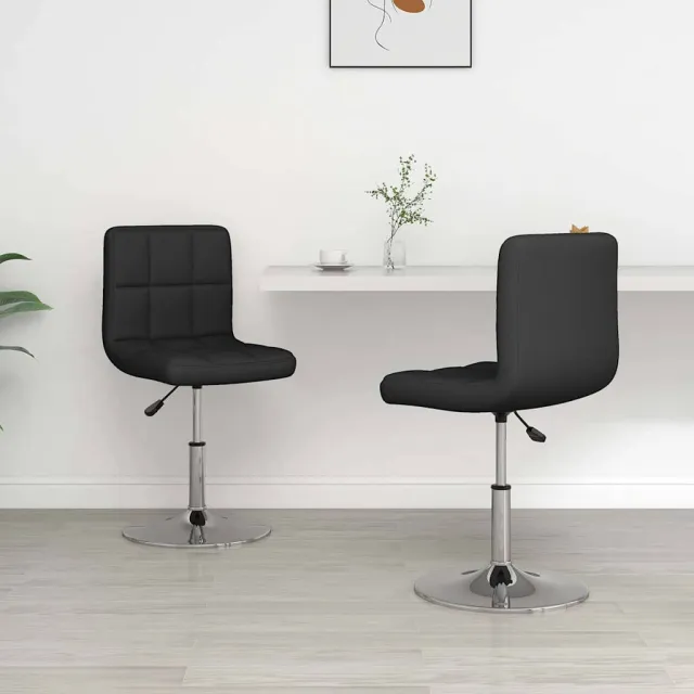 vidaXL Eetkamerstoelen 2 st kunstleer zwart, foto 2