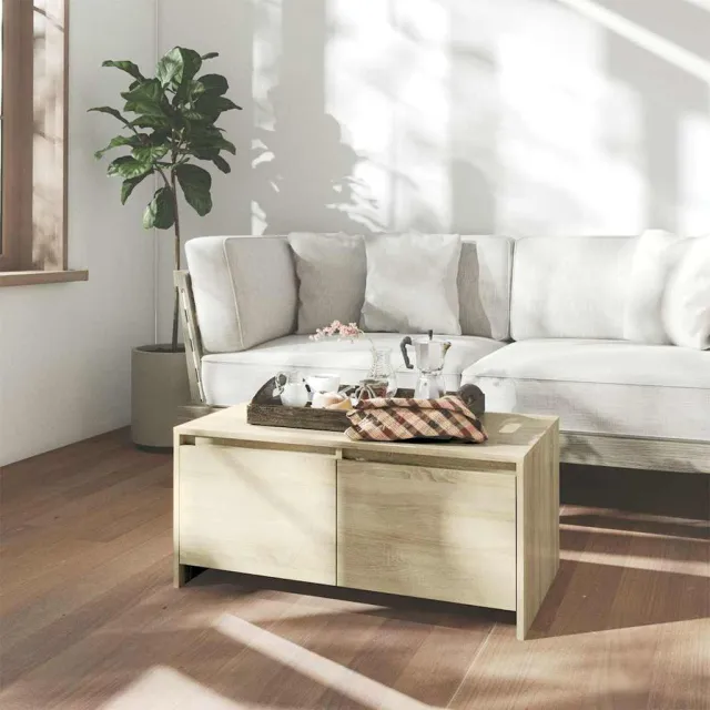 vidaXL Salontafel 90x50x41,5 cm bewerkt hout sonoma eikenkleurig, foto 2