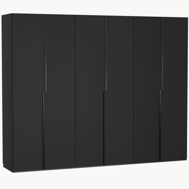 Westwing Collection Modulaire draaideurkast Leon, 300 cm breed, in verschillende formaten Zwart