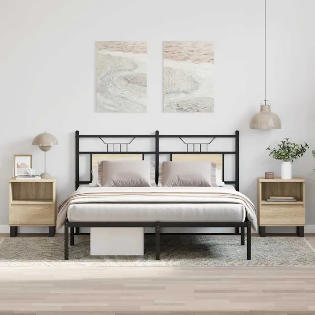 vidaXL Nachtkastjes 2 st 40x35x50 cm sonoma eikenkleurig, foto 2