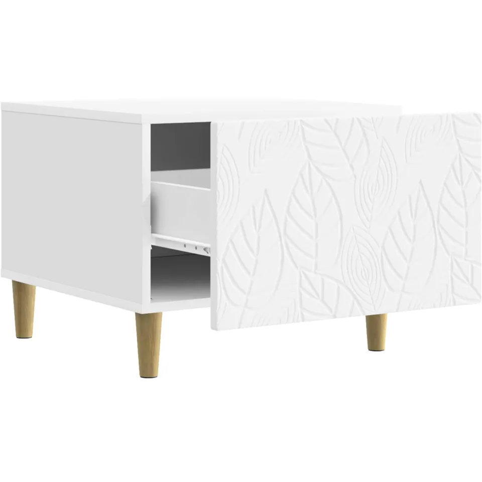 vidaXL Salontafel Wit 50 x 49 x 40 cm Bewerkt hout
