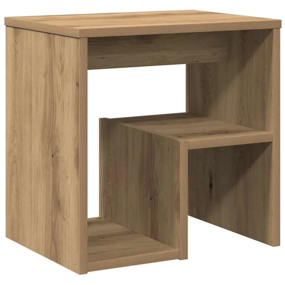 vidaXL Nachtkastje 40x30x40 cm bewerkt hout artisanaal eikenkleurig, foto 3