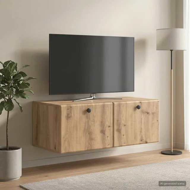 vidaXL Wandbeugel TV-kast 78,5 x 41 x 30 cm Artisanaal eiken, foto 2