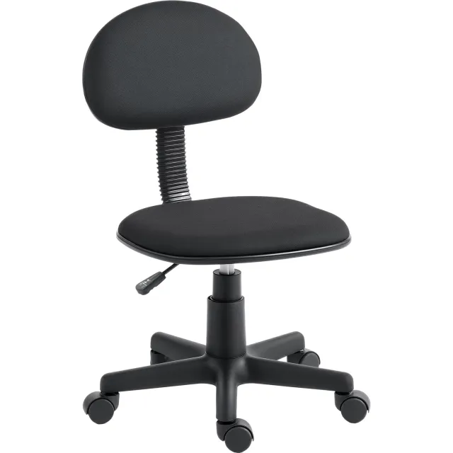 Homona Bureaustoel zonder armleuningen - In hoogte verstelbaar - 43 x 48 x 75-87 cm - Zwart