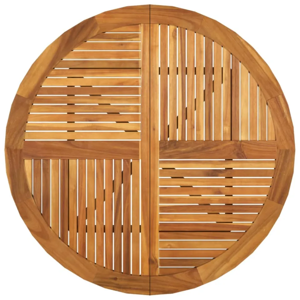 vidaXL Tuintafel Ø 110 cm massief acaciahout bruin, foto 4