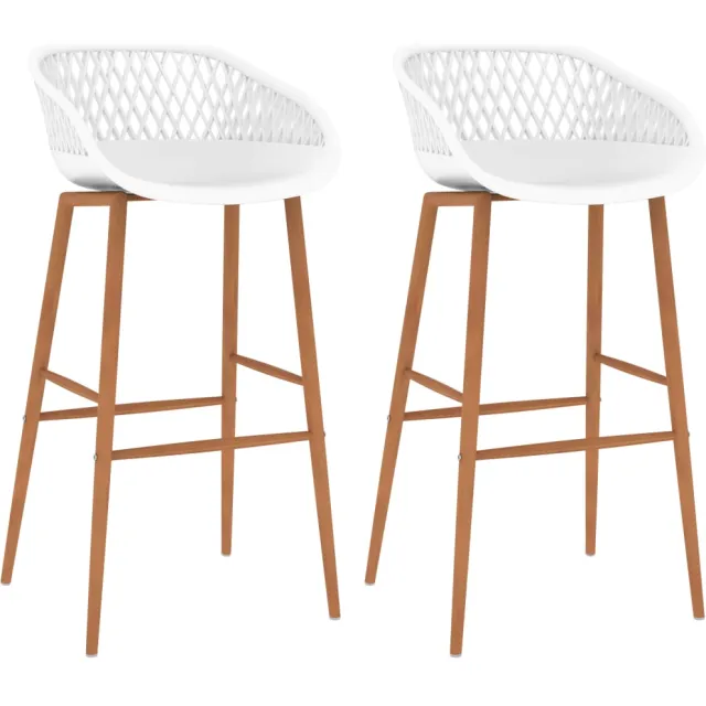vidaXL Barstoelen 2 st wit