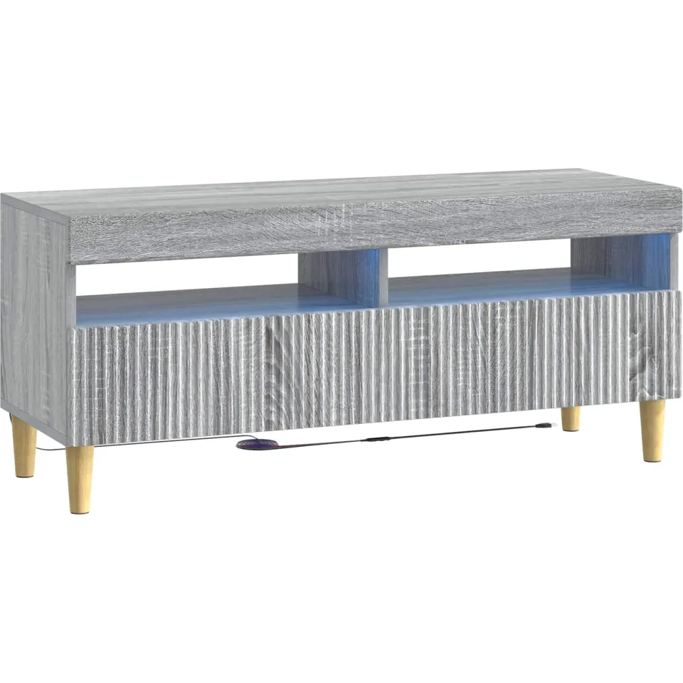 vidaXL LED tv-meubel ARNHEM 100 x 35 x 43 cm Grijs Sonoma Bewerkt hout