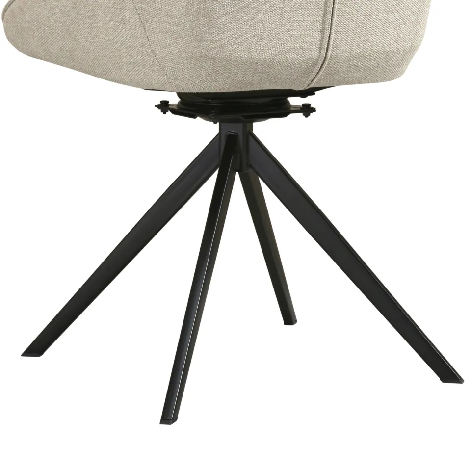 NOUS Living Loren eetkamerstoel beige, foto 6