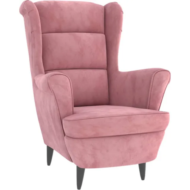 vidaXL Fauteuil - fluweel - roze