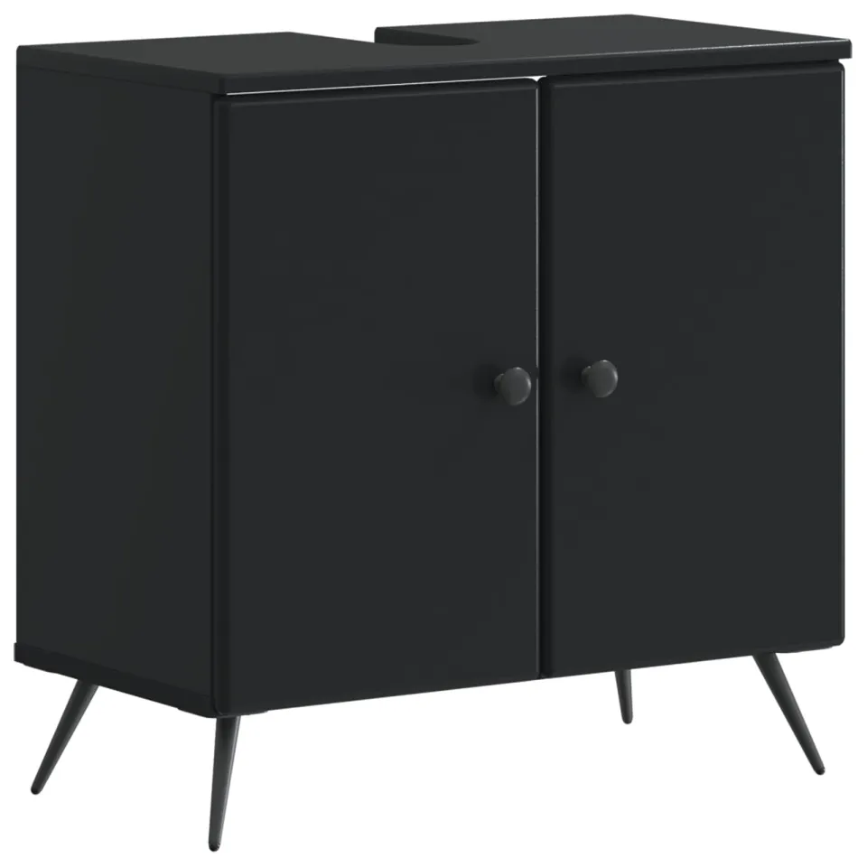vidaXL Badkamer wastafelkast BREDA Zwart 59,5 x 31,5 x 59 cm, foto 3