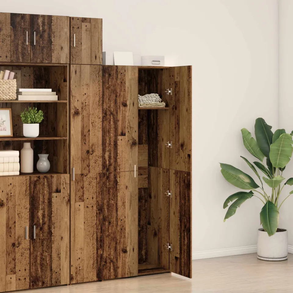vidaXL Hoge kast Oudhout 70 x 42,5 x 185 cm bruin, foto 3
