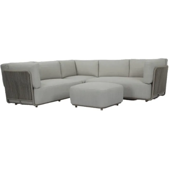 Happy Rhino Loungeset Tembu - 176 x 176 x 73 cm - Grijs - Tuinset