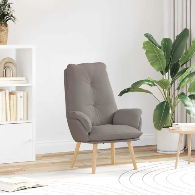 vidaXL Fauteuil Taupe Polyester en multiplex