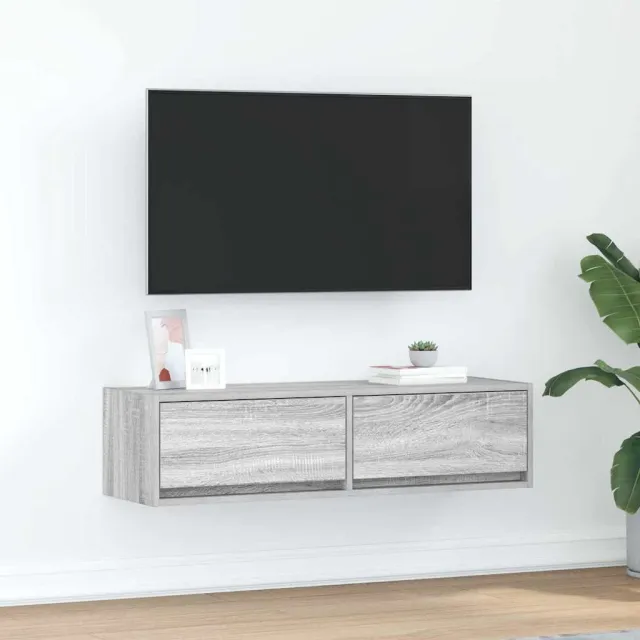 vidaXL TV-kast 100 x 31 x 25,5 cm Grijs sonoma Bewerkt hout, foto 2