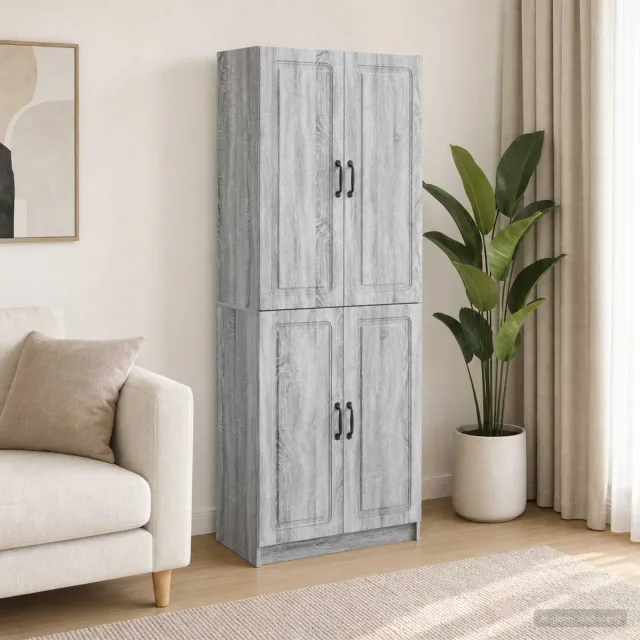 vidaXL Kastenset 2 st Grijs Sonoma 66 x 34,5 x 87 cm Bewerkt hout