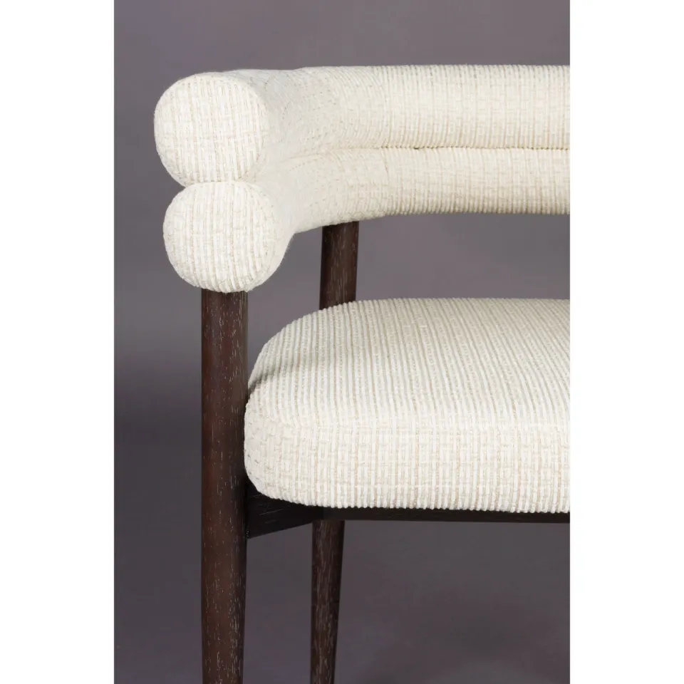 Dutchbone Sela eetkamerstoel off white, foto 5