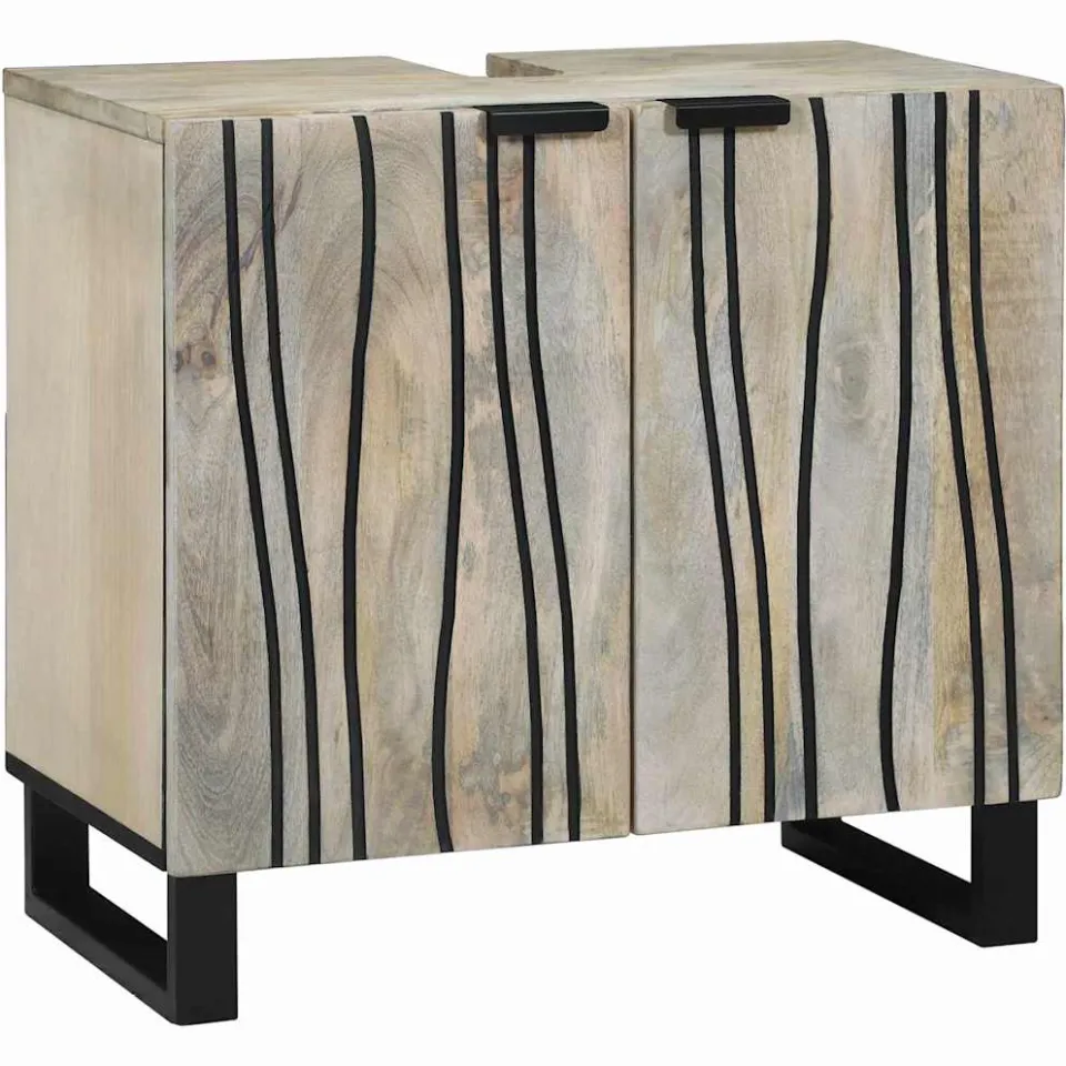 vidaXL Badkamermeubelset 3 st Wit 38 x 33 x 160 cm Bewerkt hout, foto 3