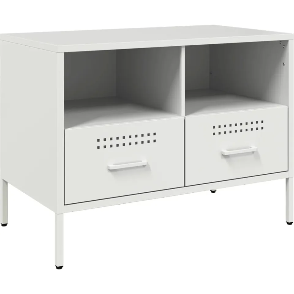 vidaXL Tv-meubel 68x39x50,5 cm staal wit