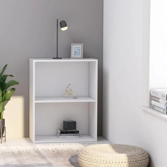 vidaXL Boekenkast 60x30x76,5 cm bewerkt hout wit