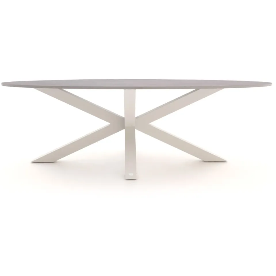 Bellagio tuinmeubelen Bellagio Induno Ellips dining tuintafel 240x120cm wit, foto 3