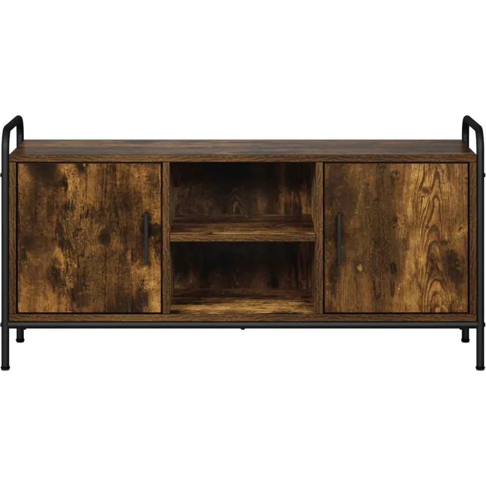 vidaXL Tv-meubel 99 x 33 x 50 cm Gerookt eiken Bewerkt hout, foto 4