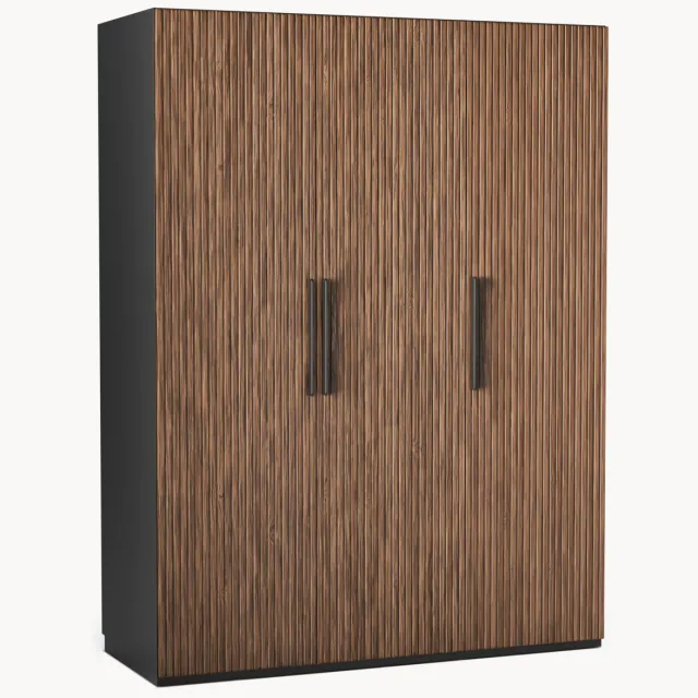 Westwing Collection Modulaire draaideurkast Simone, 150 cm breed, in verschillende formaten Zwart