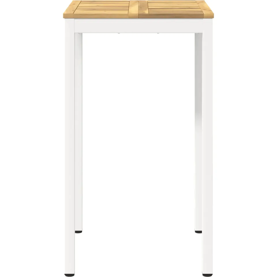 vidaXL Tuinbar Tafel NAARDEN Witgewassen 60 x 60,5 x 105 cm Bruin