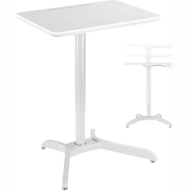 VDD Gaming Bureau zit sta hoogte verstelbaar - laptoptafel - werkblad 71 cm x 50 cm Wit