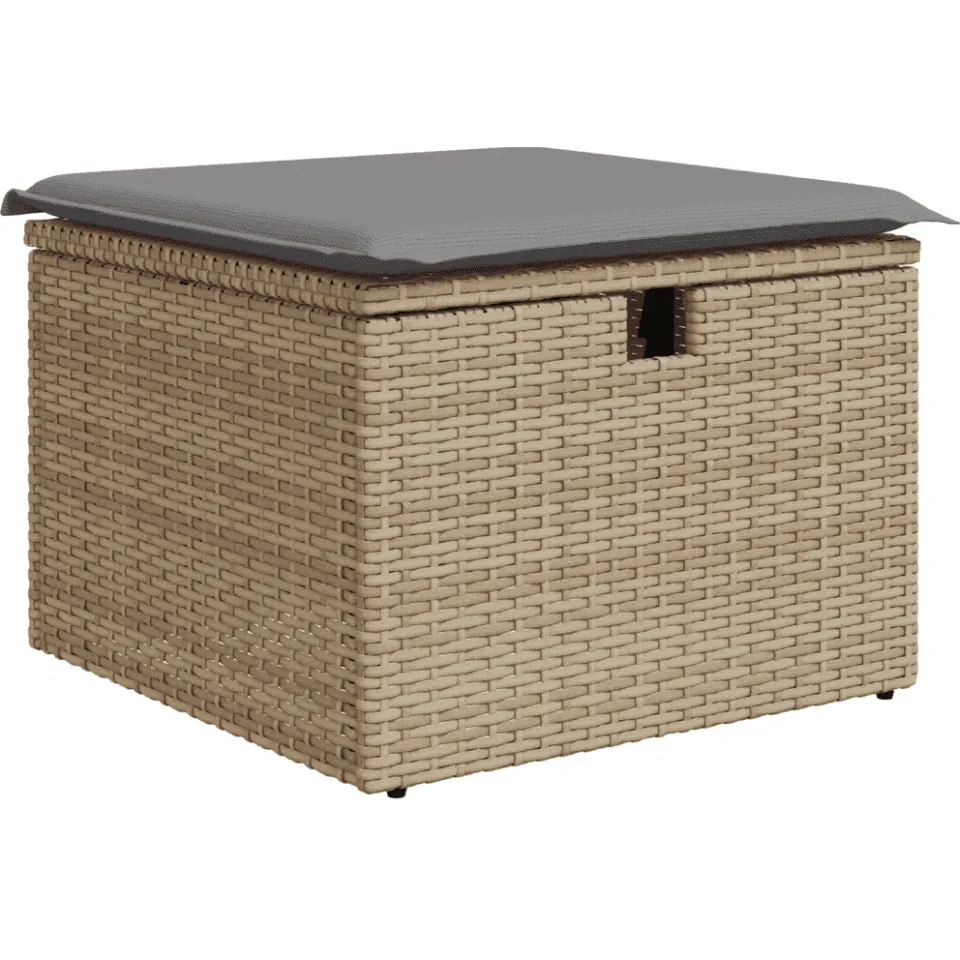 vidaXL Patio Sofa Set 7-zits Mix Beige en Lichtgrijs, foto 4