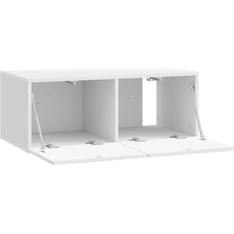 vidaXL Wandbeugel TV-kast 98 x 31 cm Hoogglans Wit, foto 4