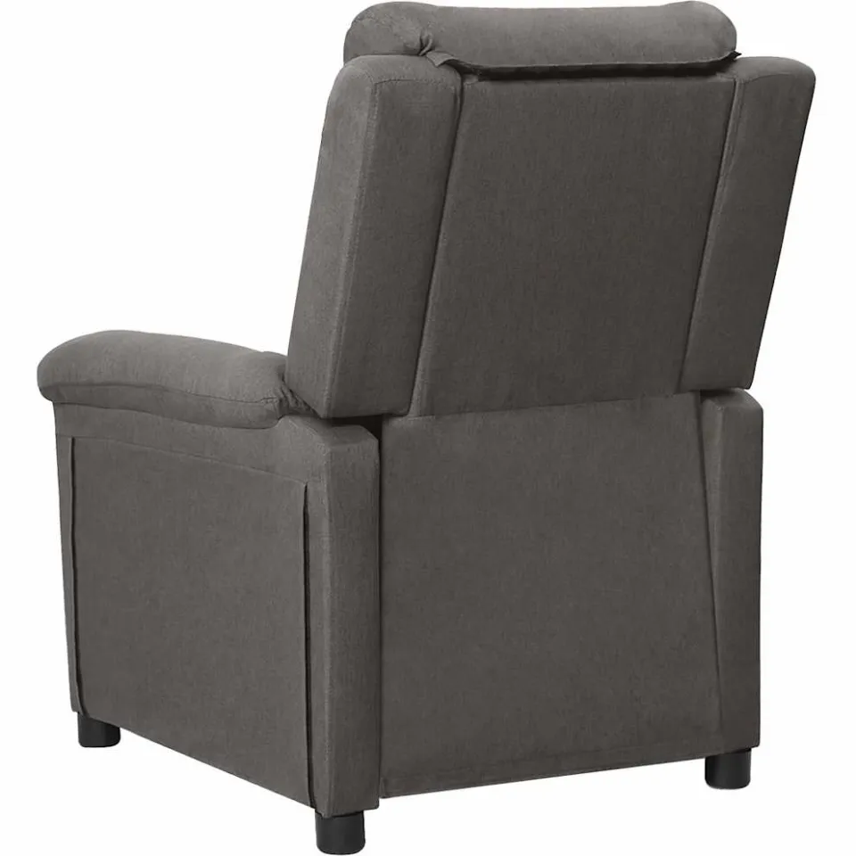 vidaXL Massagestoel elektrisch stof donkergrijs grijs, foto 4