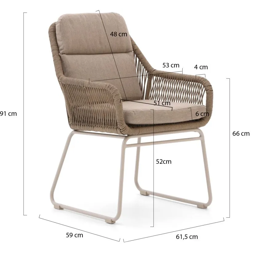 Intenso Furniture Intenso Isorella/ROUGH-Y Ellips 200cm dining tuinset 7-delig bruin, foto 3
