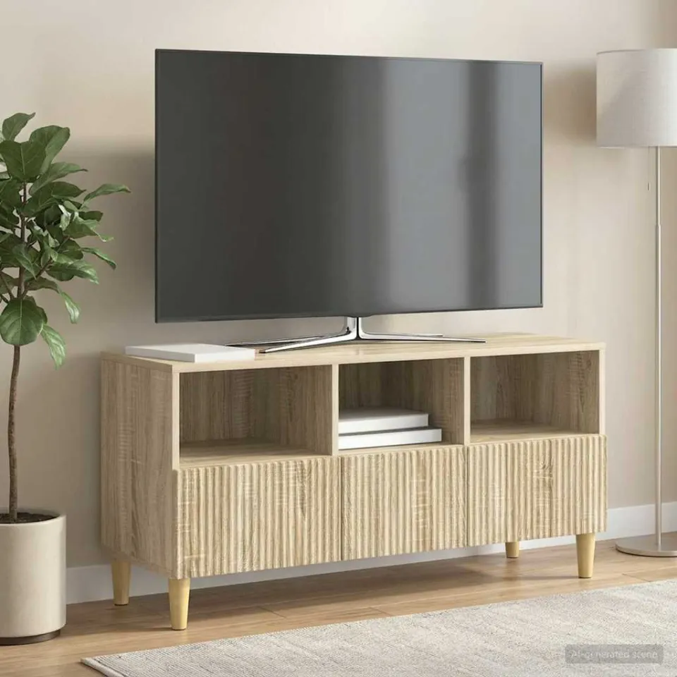 vidaXL TV-kast 102 x 34,5 x 50 cm Sonoma Eiken Bewerkt hout, foto 4